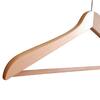 100 cabides madeira natural com gancho anti-roubo 17 mm