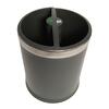 Cubo de hotel doble 10L redondo negro con separador para reciclaje