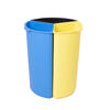 Balde Hotel Reciclagem Preto com Separadores 3x4.5L