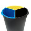 Balde Hotel Reciclagem Preto com Separadores 3x4.5L