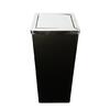 Papeleira Inox Preta Tampa Basculante 11L