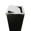 Papeleira Inox Preta Tampa Basculante 11L