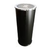 Papelera Cenicero de Acero Pintado Negro 10L