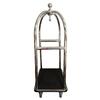Chrome Baggage Cart with Black Carpet