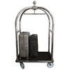 Chrome Baggage Cart with Black Carpet