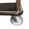 Chrome Baggage Cart with Black Carpet
