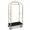 BIRDCAGE Gold Luggage Trolley 99x59x189 Black Carpet