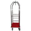 Carro Bagagem Hotel Cromado 79X59X189 Tapete Vermelho