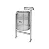 Papelera de Jardín Con Cenicero Acero Inox Cepillo