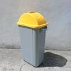 Ecoponto 50L Tampa Amarela Basculante em Polipropileno