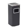 Papelera Cenicero 13L Acero Inoxidable Negro