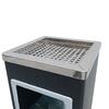 Papelera Cenicero 13L Acero Inoxidable Negro