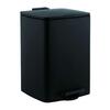 Balde Lixo 12L Quadrado com Pedal Soft Close Preto