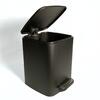 Papelera Cuadrado Negro 6L Cierre Suave
