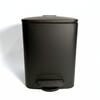 Papelera Cuadrado Negro 6L Cierre Suave