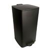 Cubo de Basura Cuadrado de 30L con Pedal Soft Close Negro