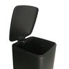 Cubo de Basura Cuadrado de 30L con Pedal Soft Close Negro