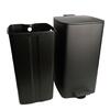 Cubo de Basura Cuadrado de 30L con Pedal Soft Close Negro