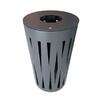 Papeleira Exterior 45L em Aço Pintado Cinzento com Contentor Interior