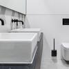 SANA Black Silicone Bathroom Brush