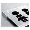 Pictogramas de vinilo aplicados sobre acero inoxidable - 150 x 150 mm