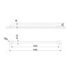 Gloss Stainless Steel Support Bar
