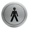 Pictogram WC sticker Man Stainless Steel