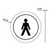 Pictogram WC sticker Man Stainless Steel