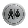 Pictograma WC adesivo Unisex Aço Inox
