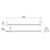 600 Mm Satin Finished Stainless Steel Towel Rail