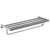 Shelf with Towel Rack in Brushed AISI 304 Stainless Steel 600mm