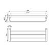 Shelf with Towel Rack in Brushed AISI 304 Stainless Steel 600mm