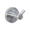 Cabide De Parede Duplo Em Inox Escovado