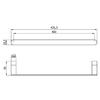 Toalheiro 40cm Aço Inox Preto Serie VERONA
