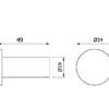 Cabide Parede Inox Escovado