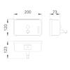 Horizontal Stainless Steel Soap Dispenser 1.2L ABS Tank