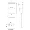 700X500 mm Reclining Mirror For Disabled With Satin Finished