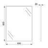 Espelho C/ Moldura Inox 800X600mm