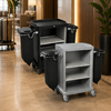 Carro Housekeeping Cinza 2 Sacos + Gaveta