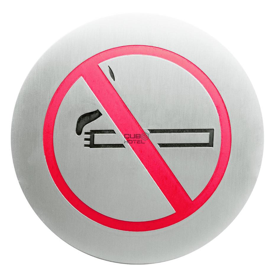 Pictograma adesivo Proibido Fumar Aço Inox