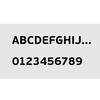 Letras e números em vinil aplicados em aço inox - 75 x 75mm