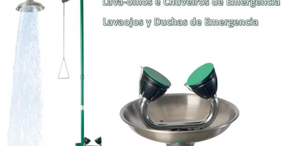 Lava-Olhos e Chuveiros de Emergência