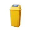 Balde Lixo 60L Tampa Basculante Amarelo