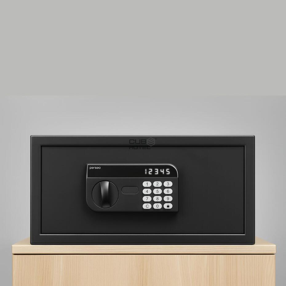 Cofre Hotel Malta 15 Botão Giratório e Teclado Perseo