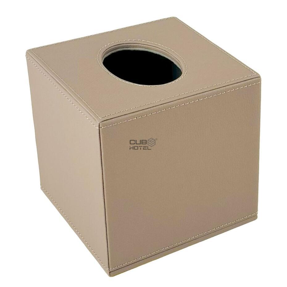 Faux Leather Sand Tissue Dispenser Cube for Hotel