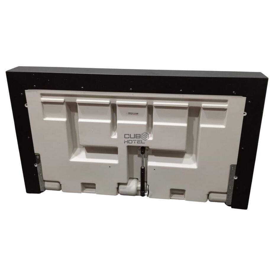 Fraldário Parede Horizontal Inox Preto HDPE Antibacteriano Preto