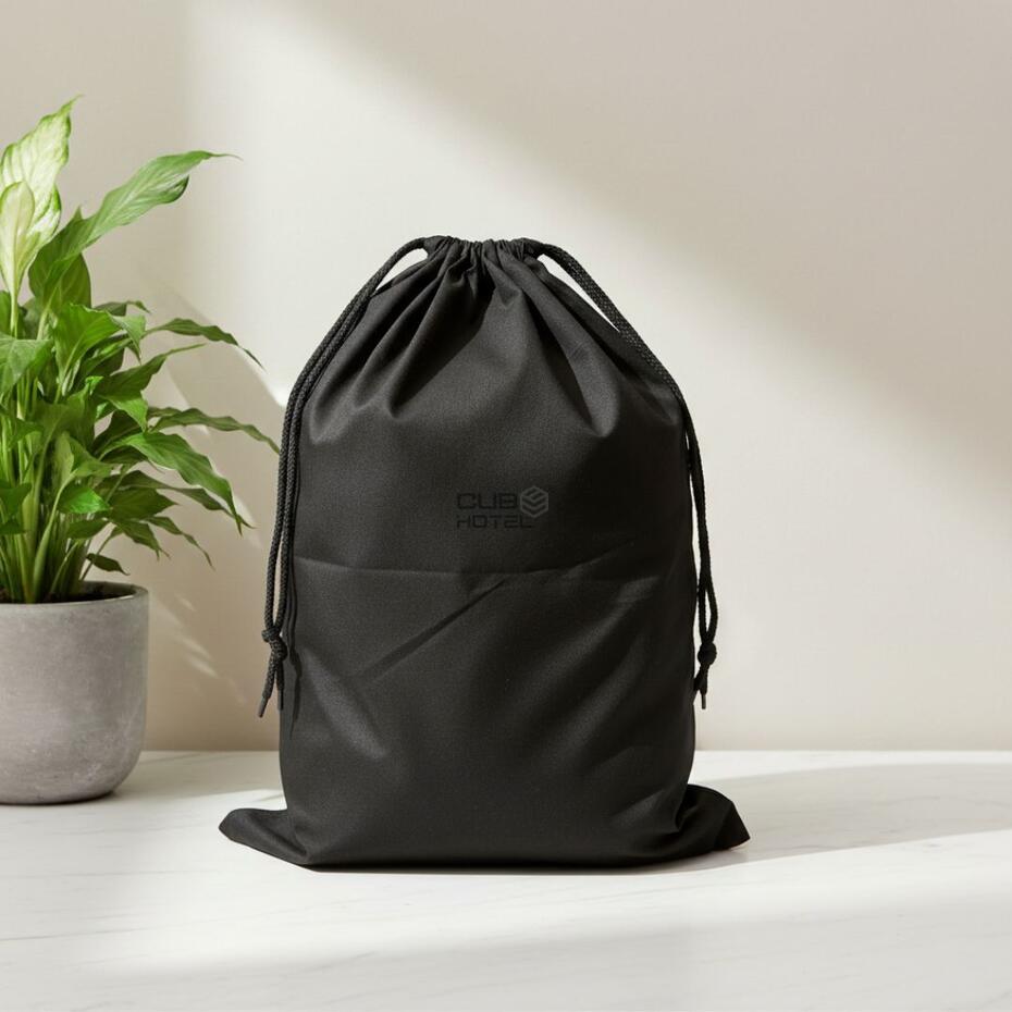 Saco Lavandaria Preto Algodão 60x40cm