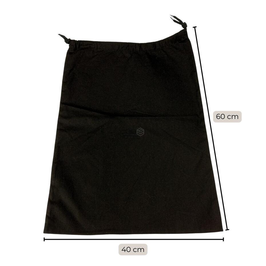 Saco Lavandaria Preto Algodão 60x40cm