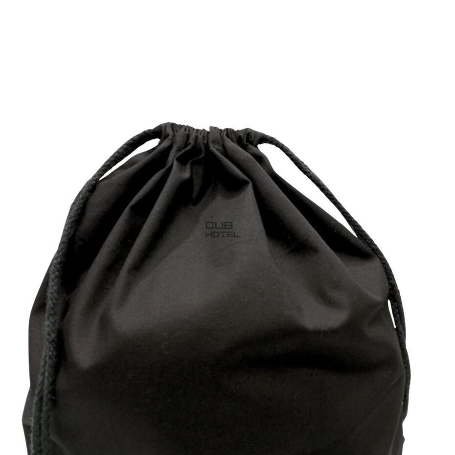 Saco Lavandaria Preto Algodão 60x40cm