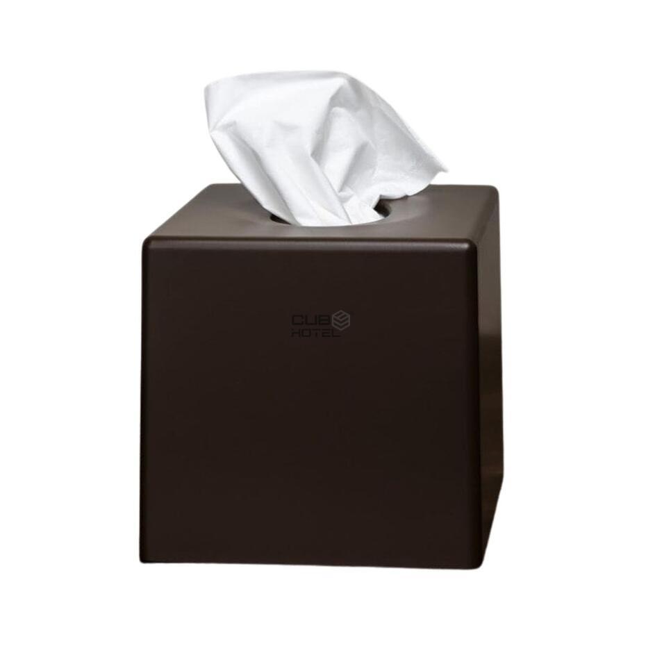 Brown ABS Cube Tissue Dispenser
